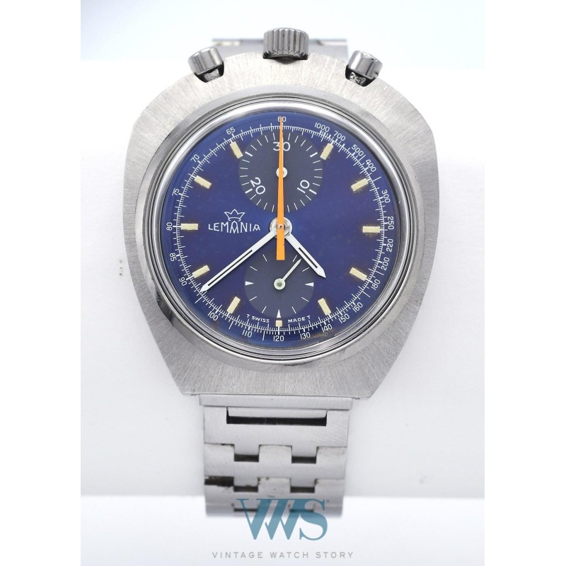 LEMANIA (Chronographe / Bullhead - Blue / ref. 9601), vers 1970