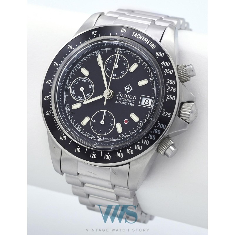 ZODIAC (Chronographe Automatic 100M Black "Red Point" / ref. 406.32.12), vers 1995