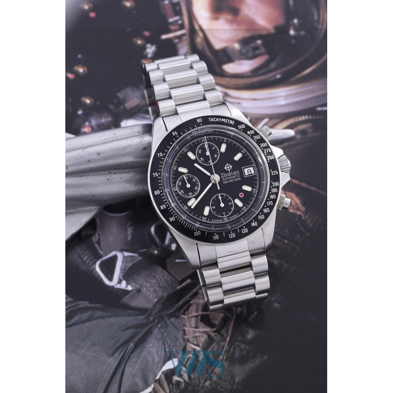 ZODIAC (Chronographe Automatic 100M Black "Red Point" / ref. 406.32.12), vers 1995