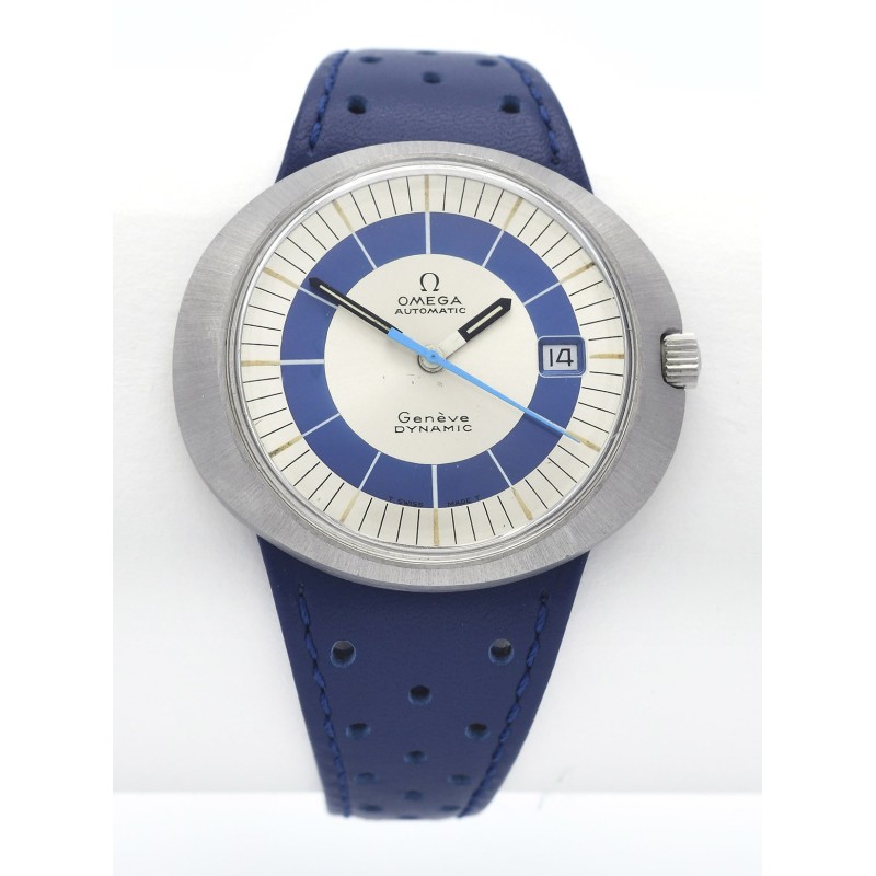 OMEGA (Dynamic Genève - Automatic Simple Date / Siver & Blue / ref. 135.0033), vers 1968