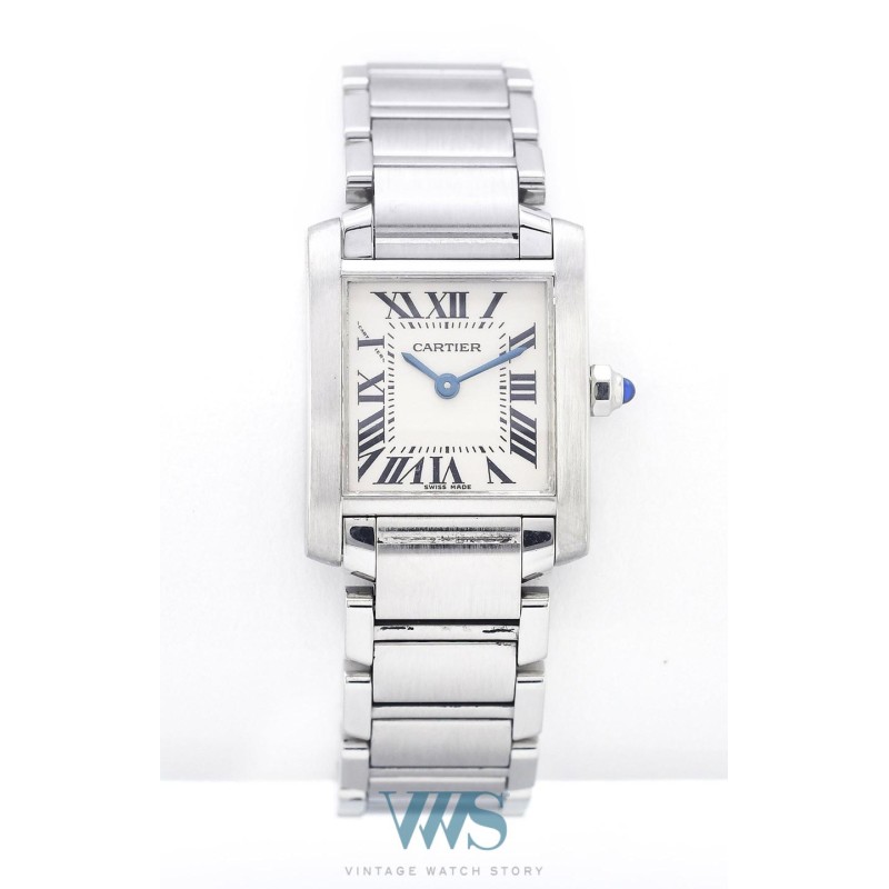 CARTIER (Tank Française acier / Petit Modèle / ref. W51008Q3 - 2384), vers 2010