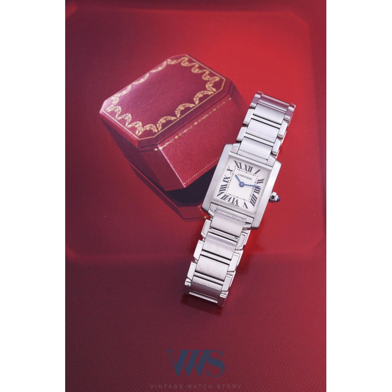 CARTIER (Tank Française acier / Petit Modèle / ref. W51008Q3 - 2384), vers 2010