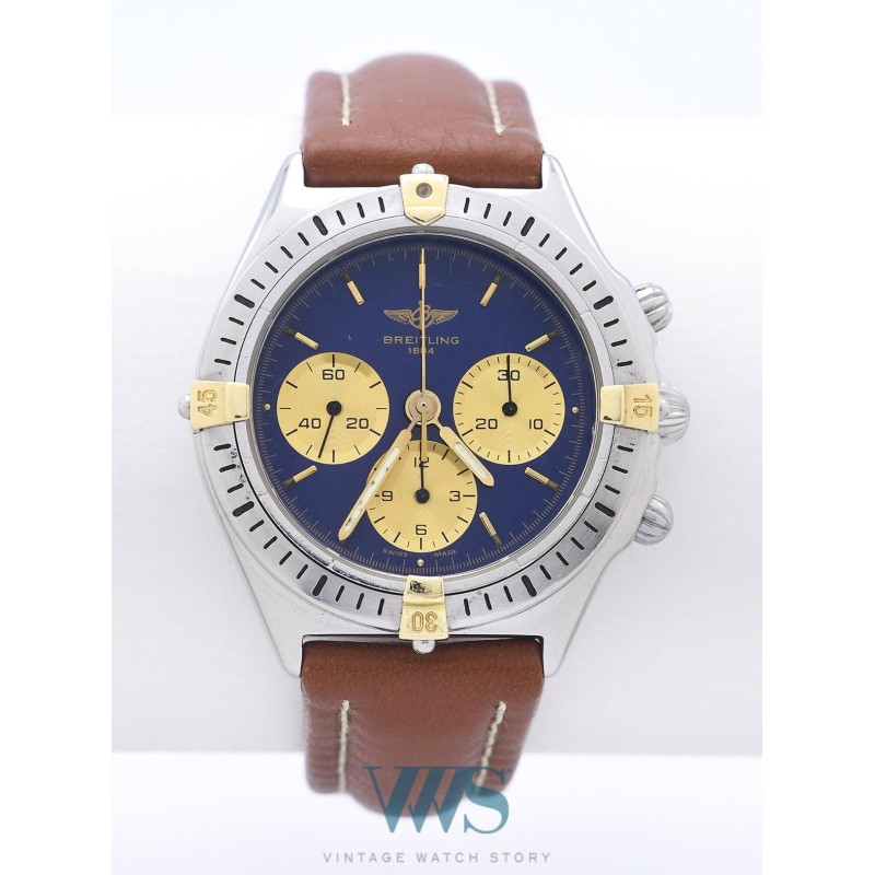 BREITLING (Chronographe Callisto - Lemania Automatic / Blue -  Or &