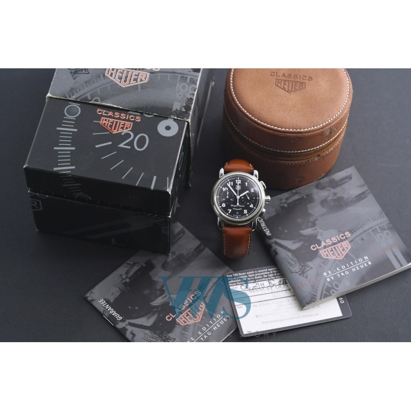TAG HEUER (Chronographe pilote Targa Florio / Black - Classics Re-edition / ref. CX2110), vers 2001