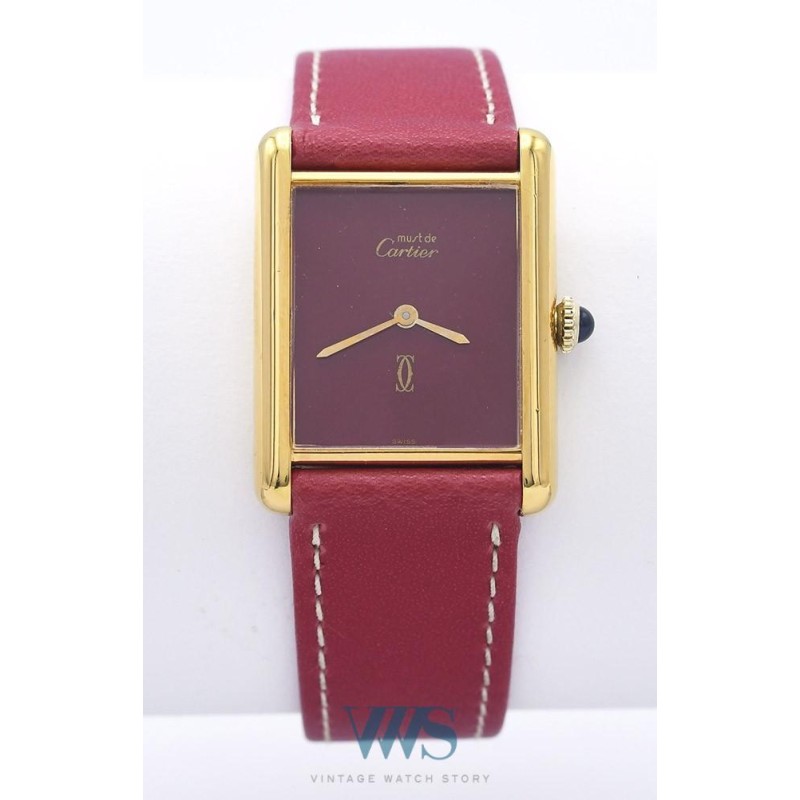 CARTIER (TANK MUST DE CARTIER - HOMME CERISE / numéroté), vers 1987