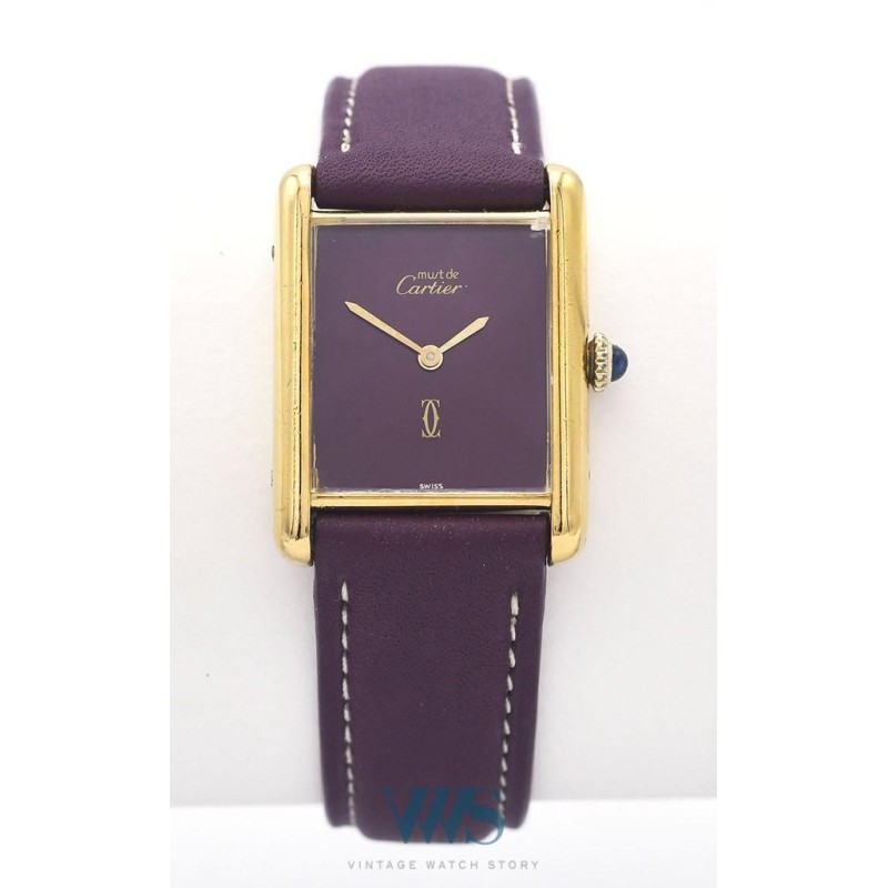 CARTIER (TANK MUST DE CARTIER - HOMME BORDEAUX numéroté), vers 1988