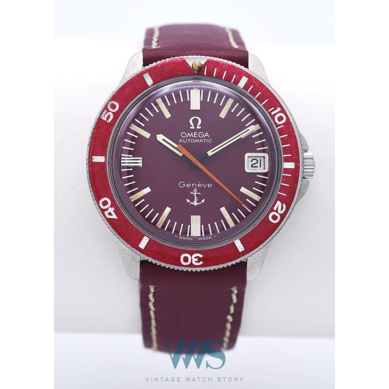 OMEGA (Genève Diver Amirauté Date / Automatic - Logo Red . ref.