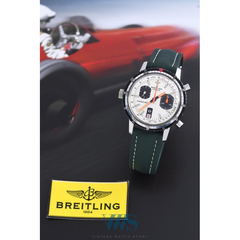 BREITLING (Chronographe rond Chrono-Matic 15 / "Batman" / ref. 2110-15), vers 1970