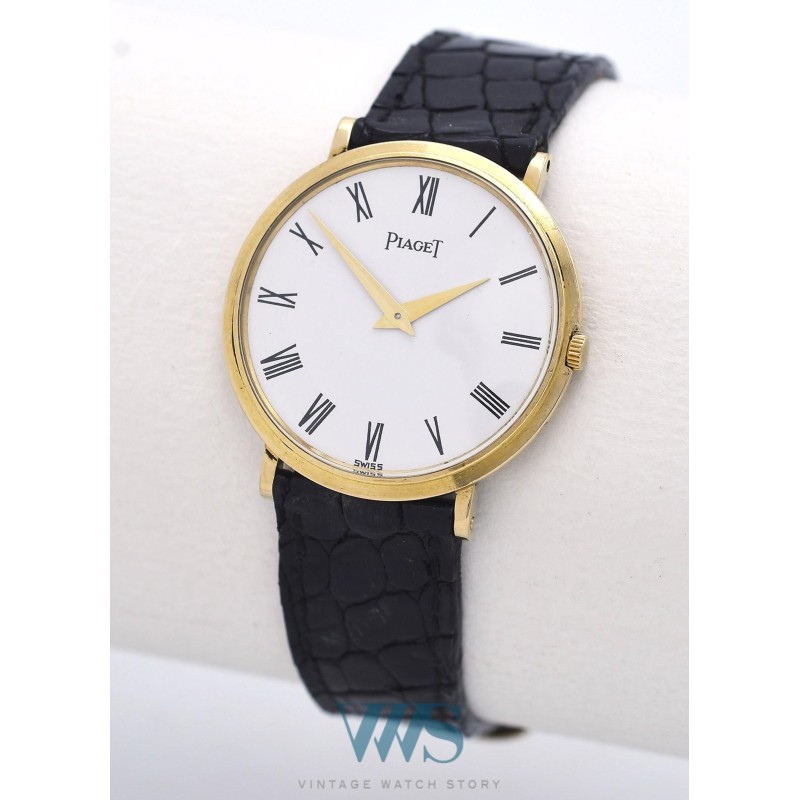 PIAGET (Classic Ultrathin Romaine Lady White - Or Jaune / ref. 9012), vers 1965