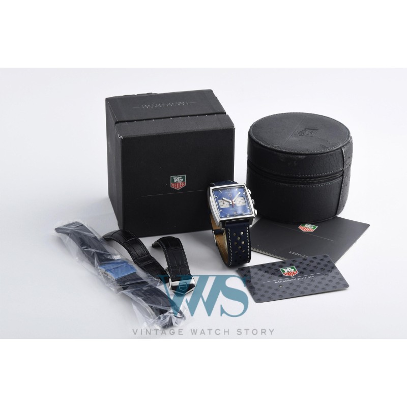 TAG HEUER (CHRONOGRAPHE MONACO BLUE / Steve McQueen / ref. CW2113.FC6183), vers 2005
