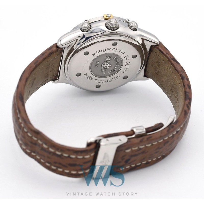 BREITLING (Chronographe Cockpit Automatic Date - White / Or & Acier / ref. B30012), vers 2000