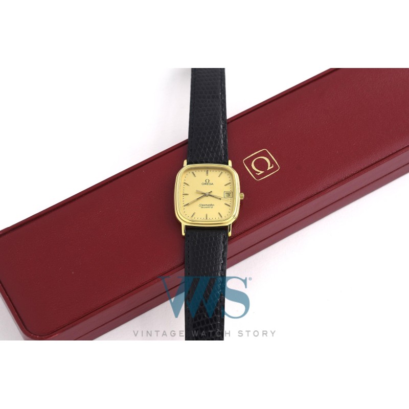 OMEGA (SEAMASTER QUARTZ / ELLIPSE PLAQUÉ OR / ref. 1430), vers 1987