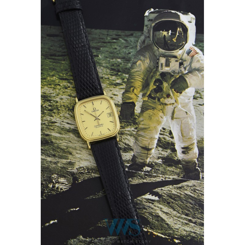 OMEGA (SEAMASTER QUARTZ / ELLIPSE PLAQUÉ OR / ref. 1430), vers 1987
