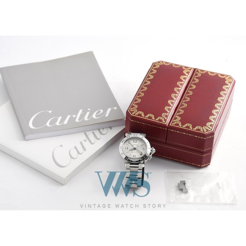 CARTIER (Pasha C / GMT - Silver / ref. 2377), vers 2005