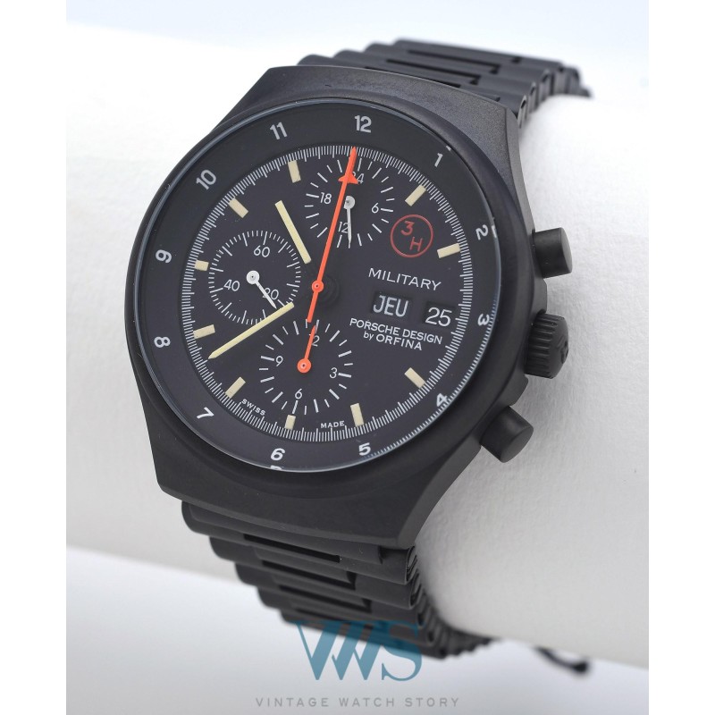 PORSCHE DESIGN (CHRONOGRAPHE MILITARY  BLACK by ORFINA / OTAN / ref. 7177), vers 1980