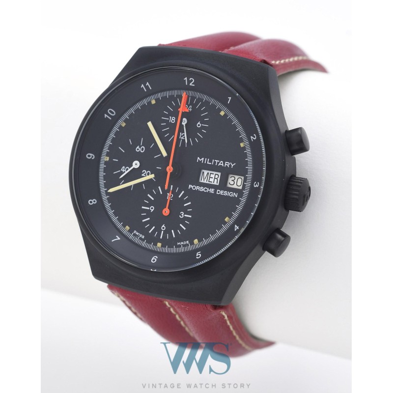 PORSCHE DESIGN (CHRONOGRAPHE MILITARY / INDEX POINT - BLACK / ref. 7177), vers 1980