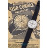UNIVERSAL GENEVE (Chronographe Aéro-Compax / Acier - Corne stylisée / ref. 22286), vers 1944
