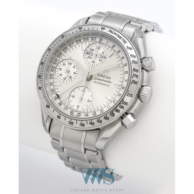 OMEGA (Chronographe Speedmaster Automatic Calendar - Silver / ref. 175.0084), vers 1998
