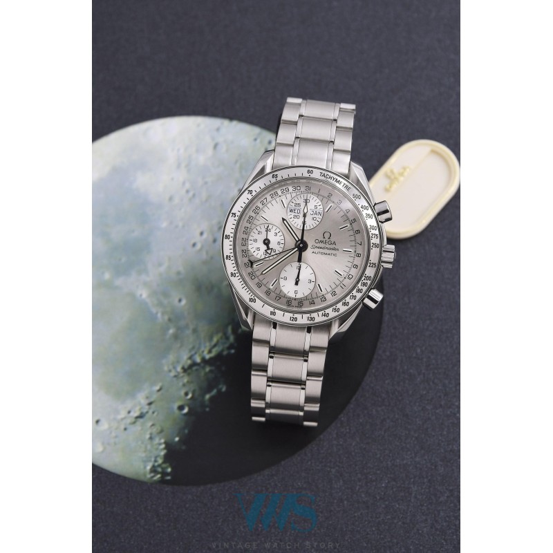OMEGA (Chronographe Speedmaster Automatic Calendar - Silver / ref. 175.0084), vers 1998