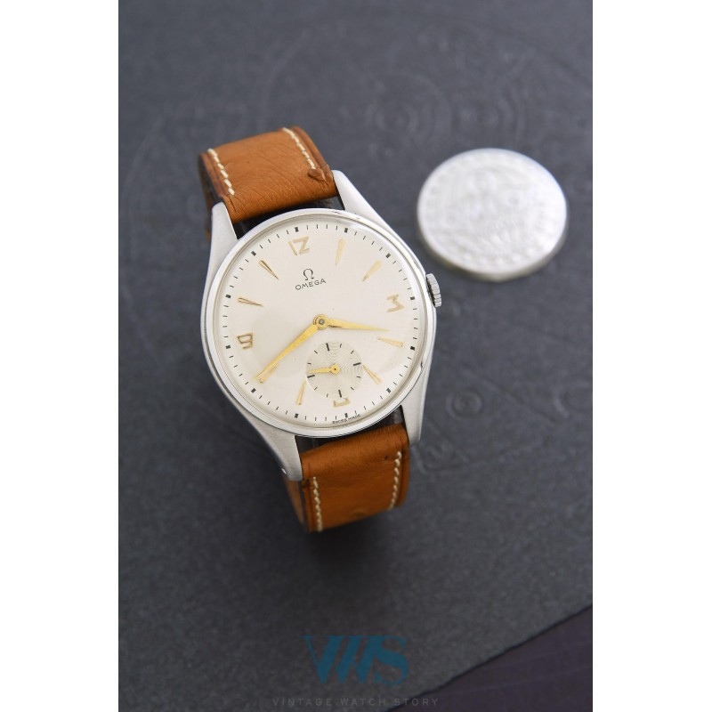 OMEGA (Classic Big Pan 38 - Petite seconde "Index Or" / ref. 2505-30), vers 1947