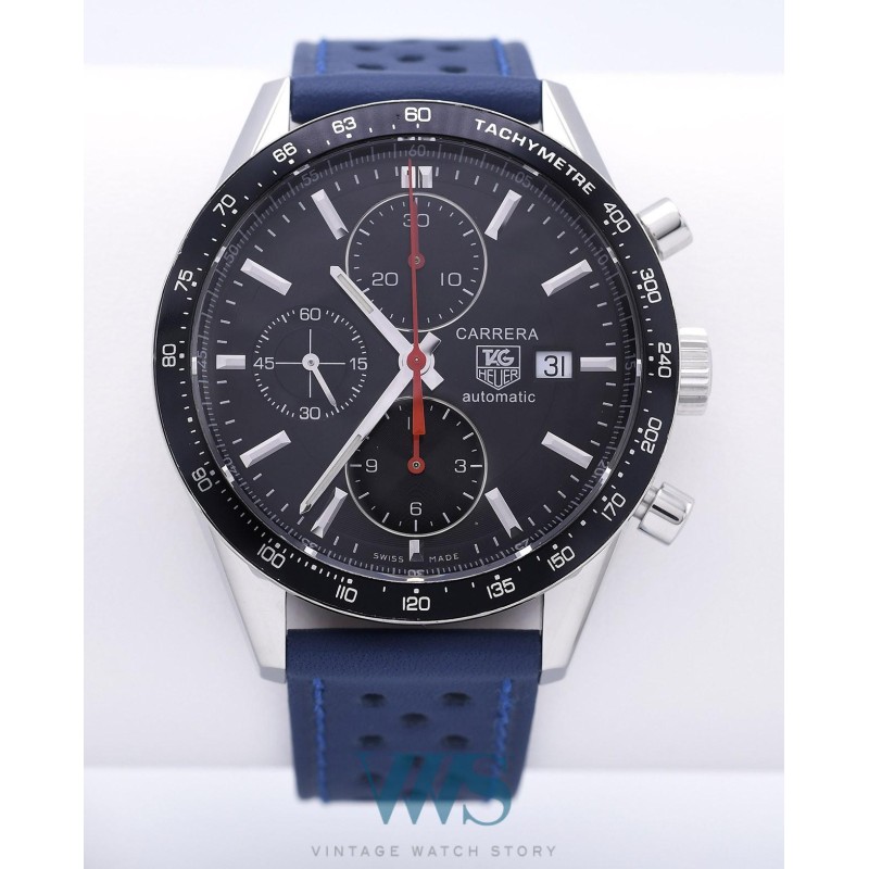 TAG HEUER (Chronographe Grand Carrera 16 - Série "Juan Manuel Fangio" / ref. CV2014-3), vers 2014