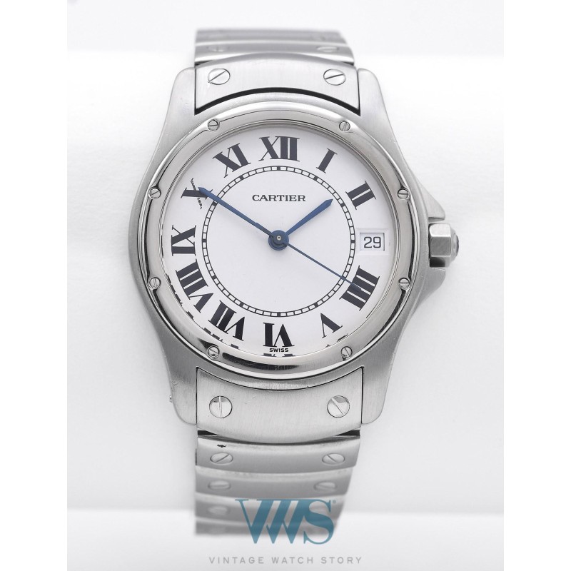CARTIER (Santos Cougar GM / Date Acier - White / ref. 1920-1), vers