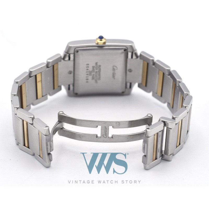 CARTIER (Tank Française Grand Modèle - Or & Acier Automatique / ref. 2302), vers 2000