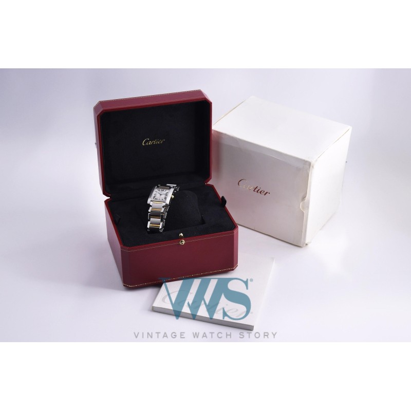 CARTIER (Tank Française Grand Modèle - Or & Acier Automatique / ref. 2302), vers 2000