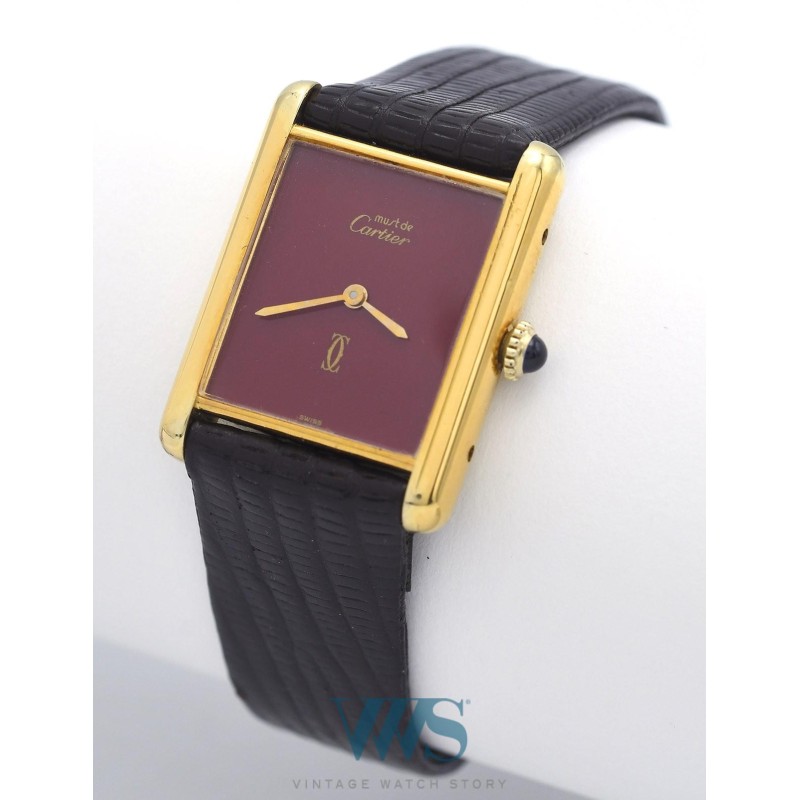 CARTIER (TANK MUST DE CARTIER - HOMME CERISE / numéroté), vers 1987