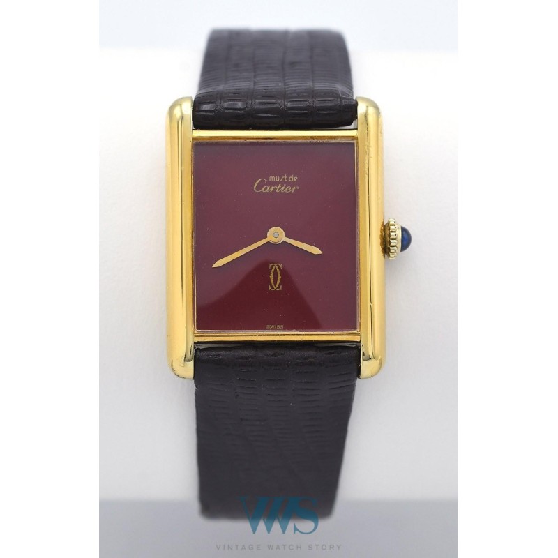 CARTIER (TANK MUST DE CARTIER - HOMME CERISE / numéroté), vers 1987