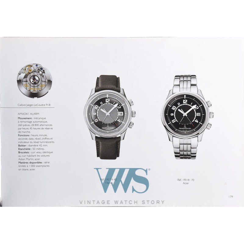 JAEGER-LECOULTRE (Amvox 1 / R – Alarm Titane – Aston Martin Série Limited 100 Expls / ref 190T440-190.T97), vers 2007