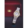 CARTIER (Santos ronde - Lady / Or & acier / ref. 0907), vers 1986
