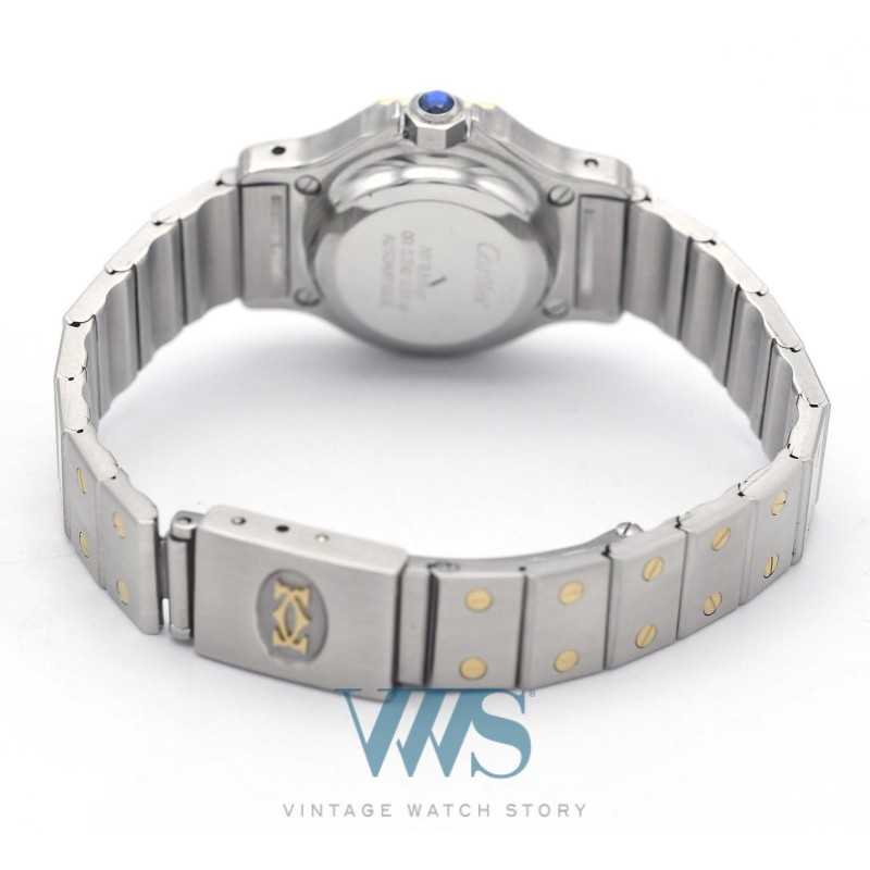 CARTIER (Santos ronde - Lady / Or & acier / ref. 0907), vers 1986