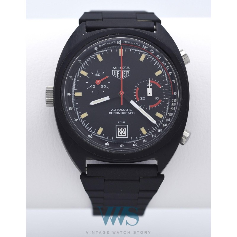 HEUER (Chronographe Monza Automatic Black PVD / Buren 15 / ref.