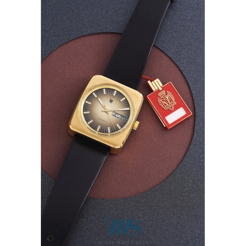 LIP (ORTF Automatic / Double Date -  Gold Plated / ref. 43636), vers 1972/74