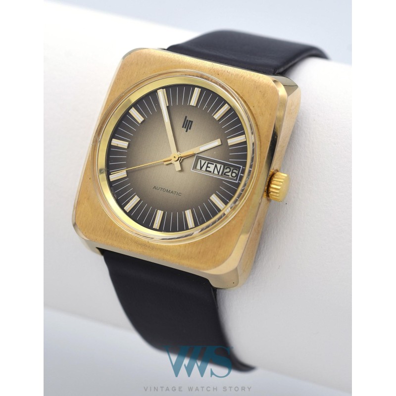 LIP (ORTF Automatic / Double Date -  Gold Plated / ref. 43636), vers 1972/74