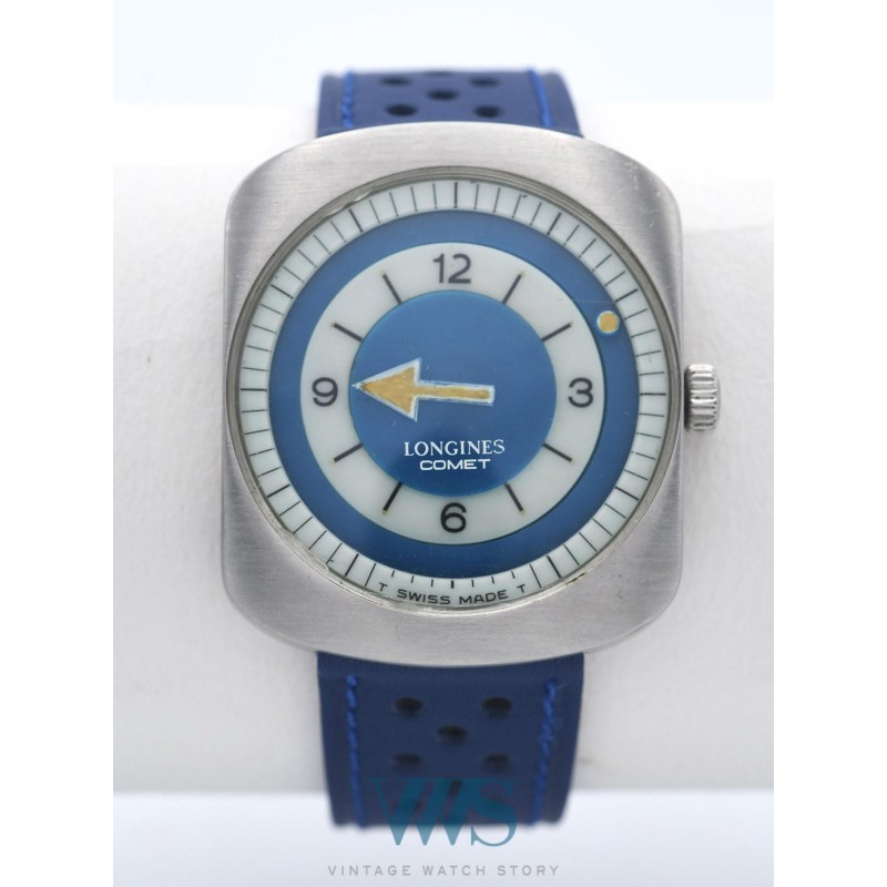 LONGINES (COMET MYSTÉRIEUSE / BLUE / ref. 8475), vers 1969