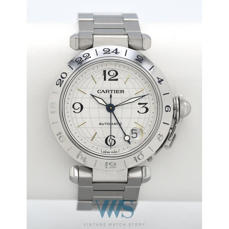 CARTIER (Pasha C / GMT - Silver / ref. 2377), vers 2005