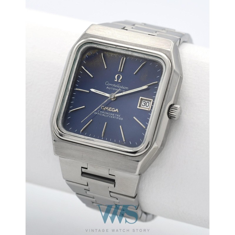 OMEGA (Constellation "Jumbo TV" - Blue / ref. 168.0062/ 368.0855), vers 1973