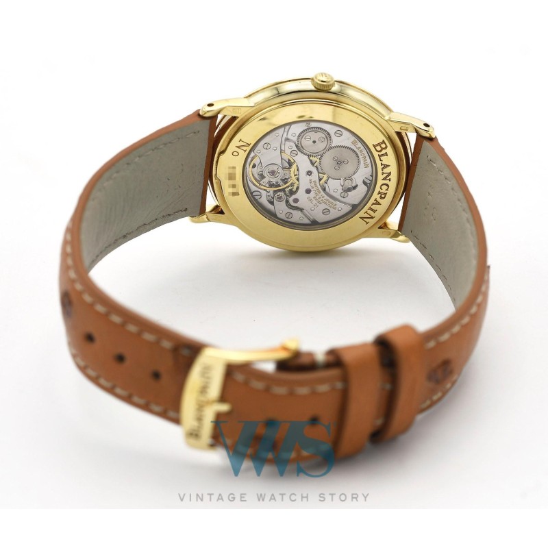 BLANCPAIN (VILLERET ULTRA SLIM – MÉCANIQUE / OR JAUNE / ref. 0021-1418-58), vers 1995