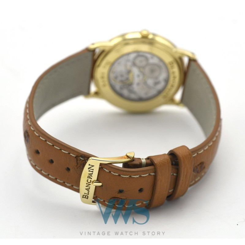 BLANCPAIN (VILLERET ULTRA SLIM – MÉCANIQUE / OR JAUNE / ref. 0021-1418-58), vers 1995