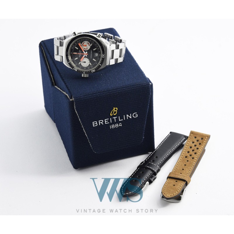 BREITLING (Chronographe Pilote Chrono-Matic / Tonneau Black / ref. 2112), vers 1969