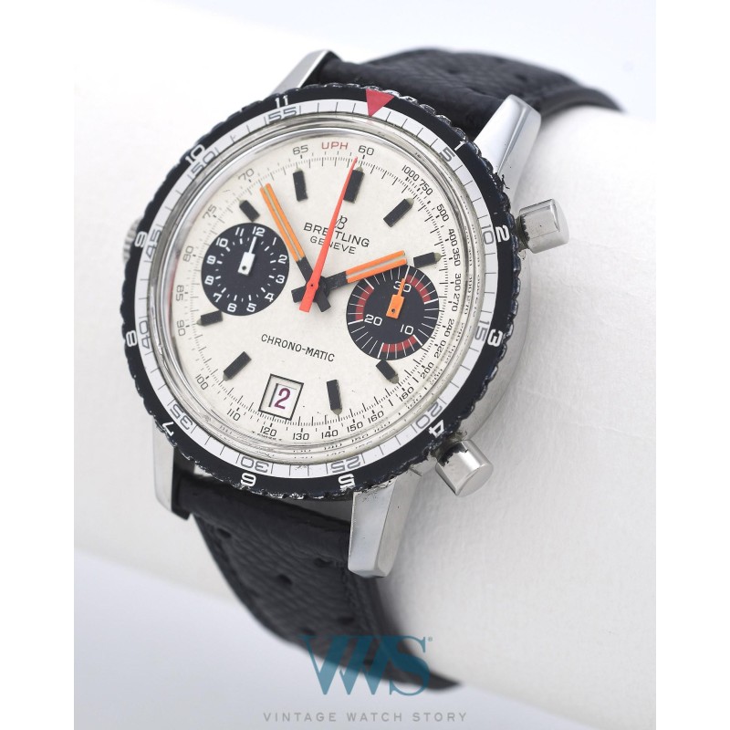BREITLING (Chronographe Pilote Chrono-Matic / White / ref. 2110), vers 1973