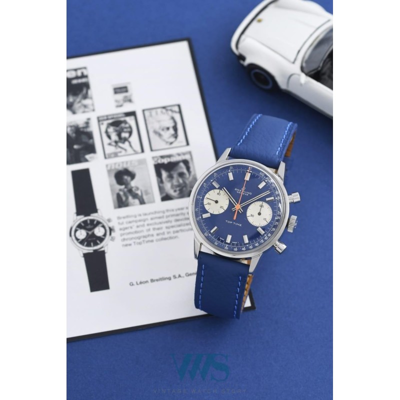 BREITLING (Chronographe Top Time / 2 Compteurs - Panda Blue / ref. 2002-33), vers 1970
