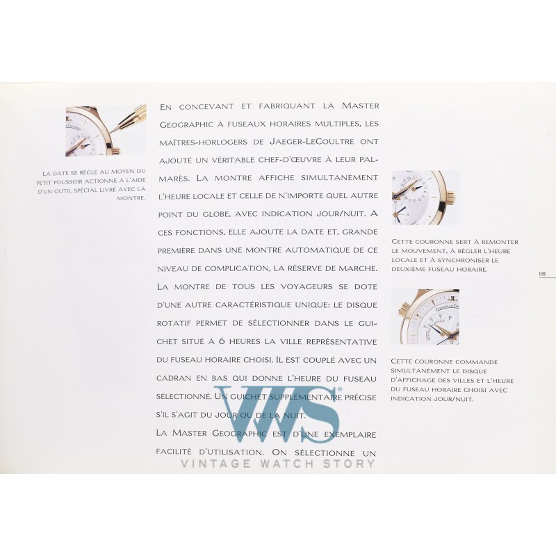 JAEGER-LeCOULTRE (Master Control - Geographic 1000 H / Silver / ref. 142.840.92), vers 1998