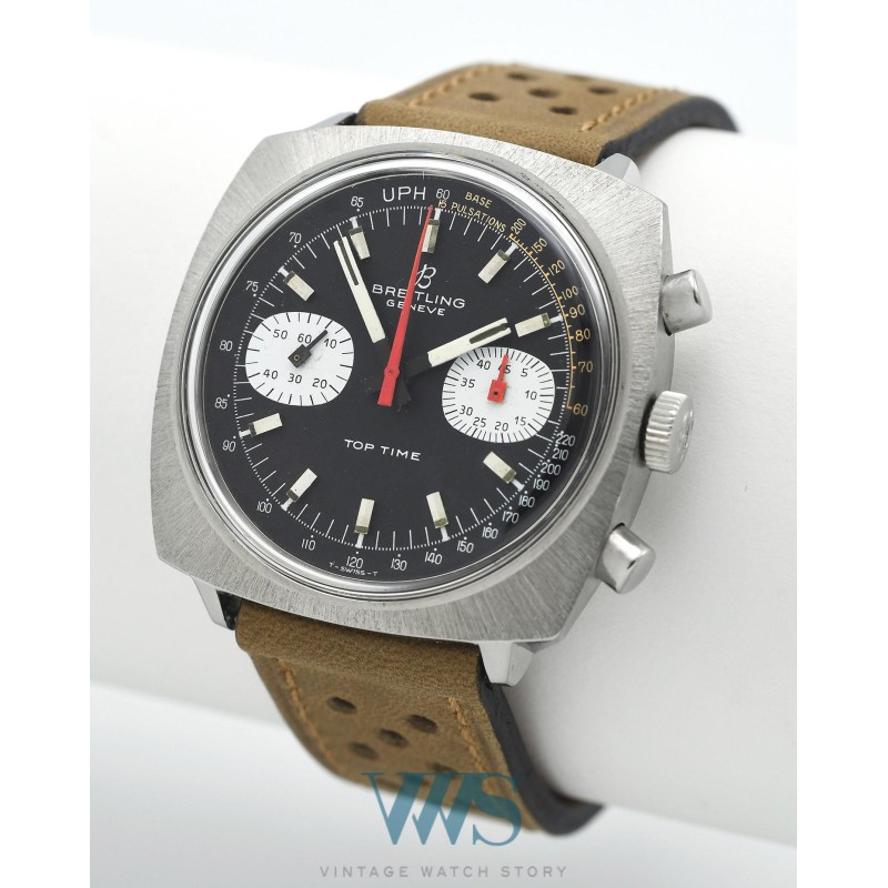 BREITLING (Chronographe Pilote Top Time - Coussin Black Panda / ref. 2211), vers 1969