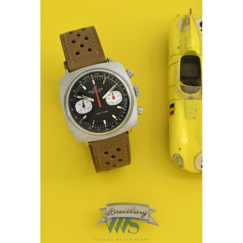 BREITLING (Chronographe Pilote Top Time - Coussin Black Panda / ref. 2211), vers 1969