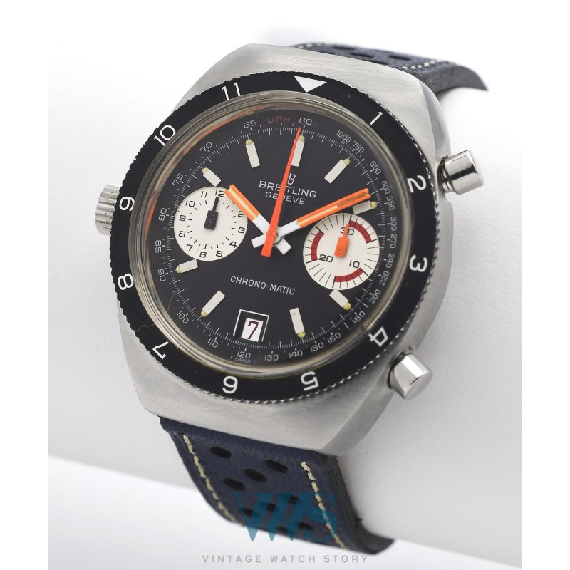 BREITLING (CHRONOGRAPHE TONNEAU / CHRONO-MATIC 11  - PANDA / ref. 2112), vers 1969