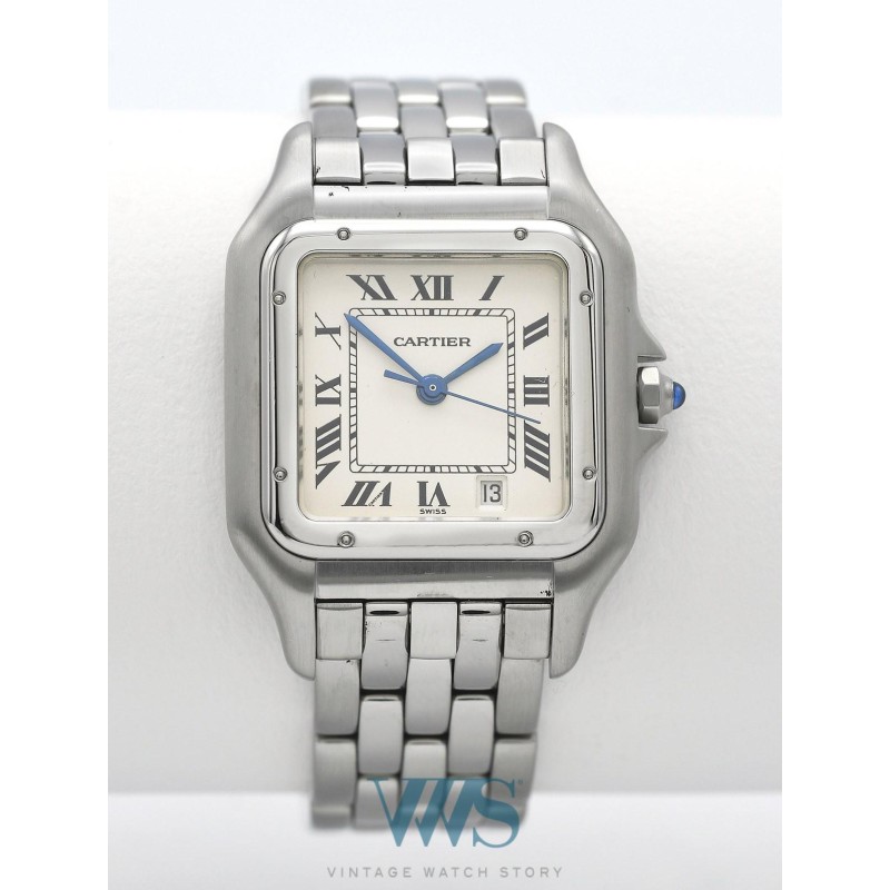 CARTIER (PANTHÈRE MEDIUM ACIER / DATE - WHITE / ref. 1310)