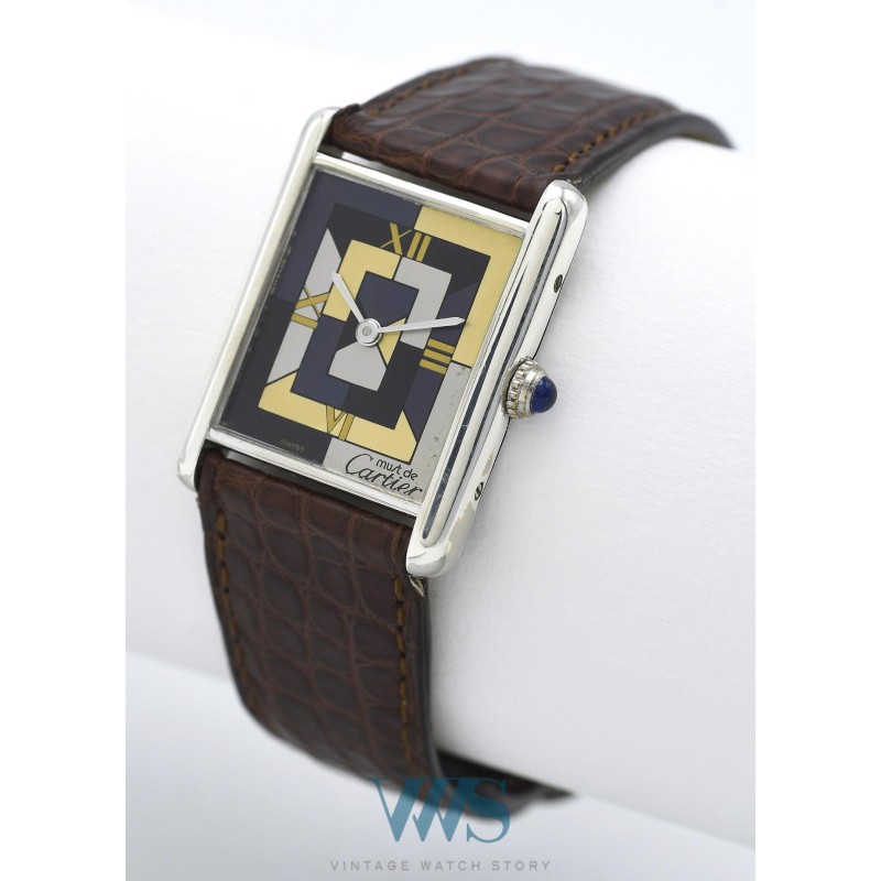 CARTIER (Tank Must "Art Deco Limited Edition 1000 Expls" - Argent / ref. 1616), vers 1995